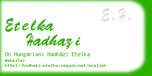etelka hadhazi business card